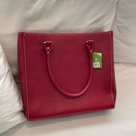 Kate Spade Red Leather Tote - Picture 5 of 7